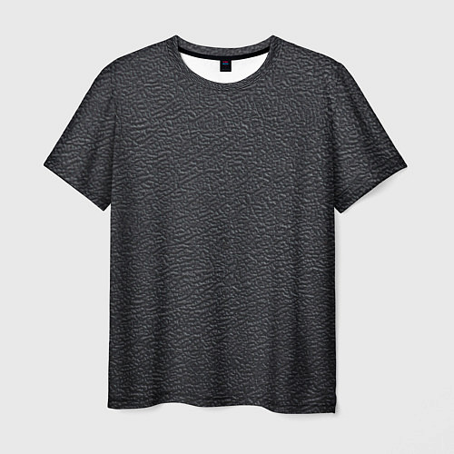 Мужская футболка Текстура черная кожа рельеф / 3D-принт – фото 1