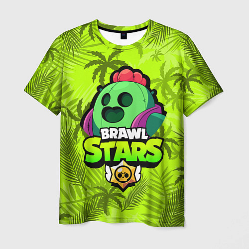 Мужская футболка BRAWL STARS SPIKE СПАЙК / 3D-принт – фото 1