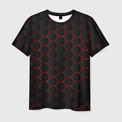 Мужская футболка 3D black & red