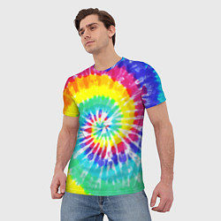 Футболка мужская TIE-DYE СТЕНА, цвет: 3D-принт — фото 2