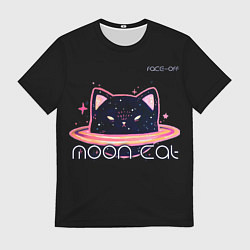 Футболка мужская Face Off- Moon cat, цвет: 3D-принт