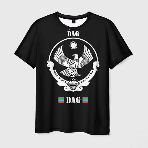 Мужская футболка Дагестан / 3D-принт – фото 1