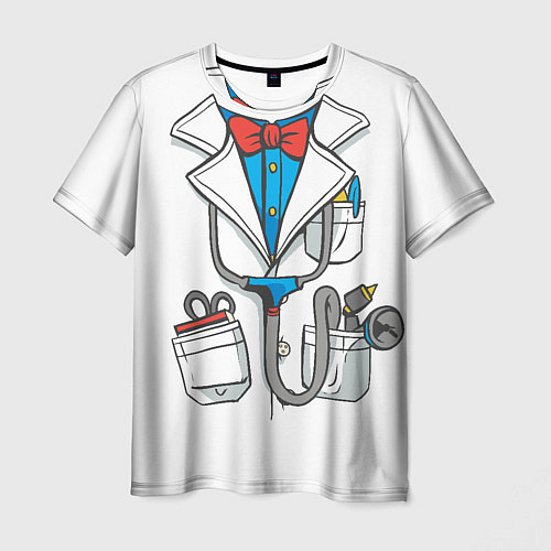 Мужская футболка Докторский халат / 3D-принт – фото 1