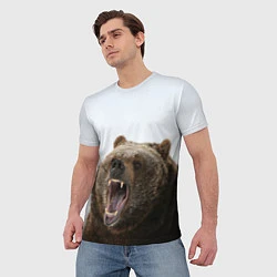 Футболка мужская Bear, цвет: 3D-принт — фото 2