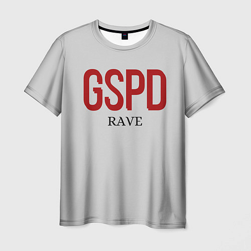 Мужская футболка GSPD rave / 3D-принт – фото 1