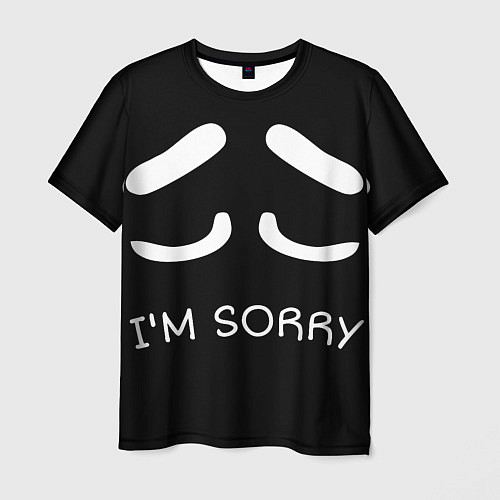 Мужская футболка Sorry not sorry / 3D-принт – фото 1