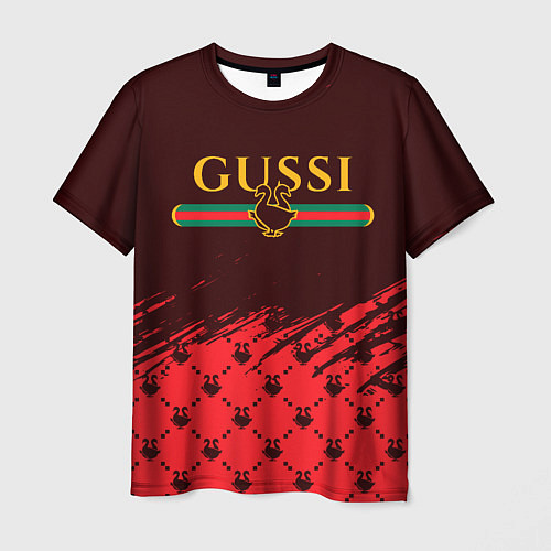 Мужская футболка GUSSI ГУСИ / 3D-принт – фото 1