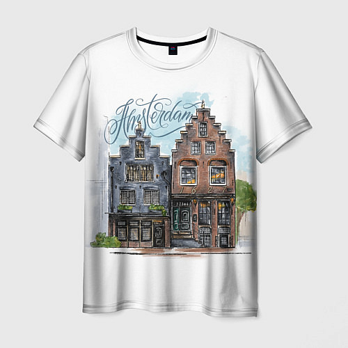 Мужская футболка Амстердам / 3D-принт – фото 1
