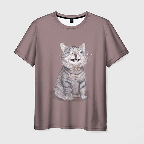 Мужская футболка Котёнок ыыы / 3D-принт – фото 1