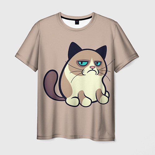 Мужская футболка Великий Grumpy Cat / 3D-принт – фото 1