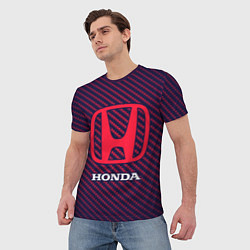 Футболка мужская HONDA ХОНДА, цвет: 3D-принт — фото 2