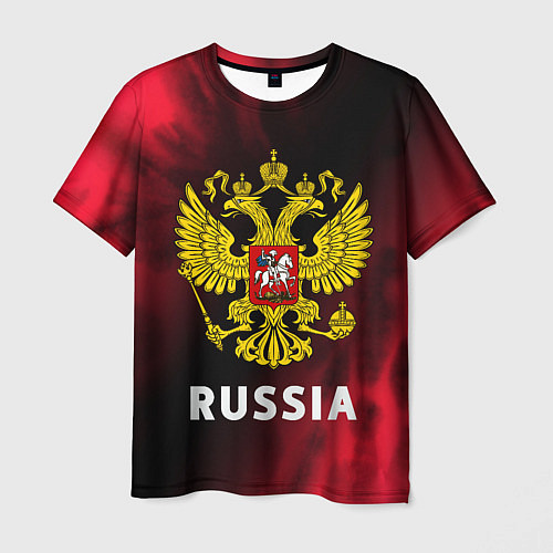 Мужская футболка RUSSIA РОССИЯ / 3D-принт – фото 1