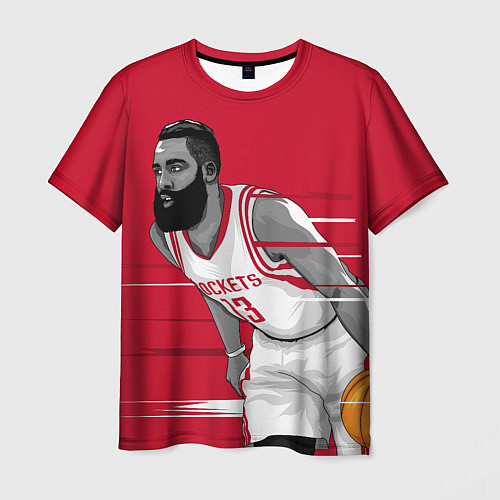 Мужская футболка James Harden Houston Rockets / 3D-принт – фото 1