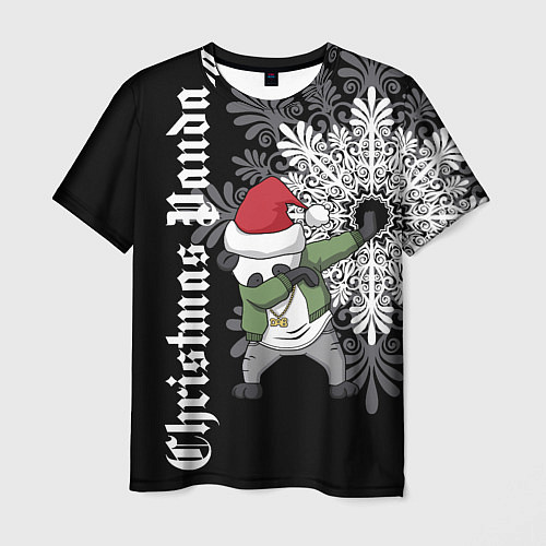 Мужская футболка Рождественская панда - даб / 3D-принт – фото 1