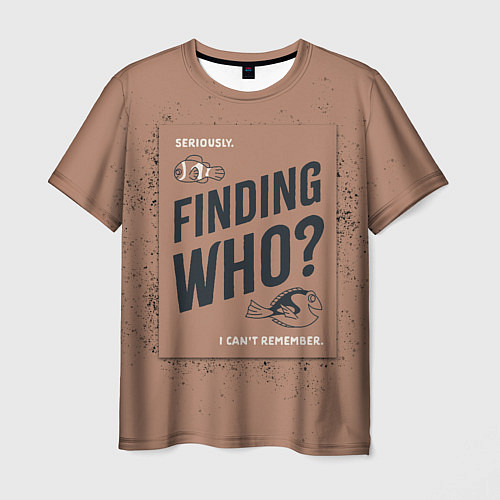 Мужская футболка Finding Who? / 3D-принт – фото 1