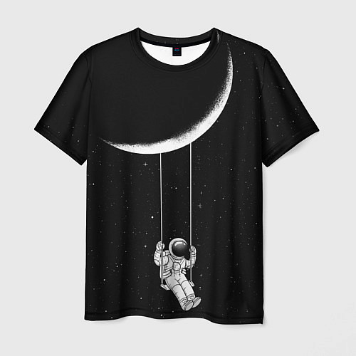Мужская футболка Лунные качели / 3D-принт – фото 1