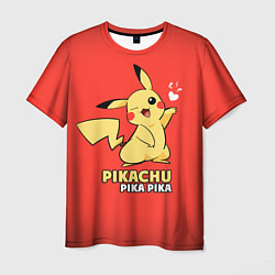 Футболка мужская Pikachu Pika Pika, цвет: 3D-принт