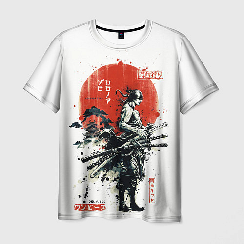 Мужская футболка ONE PIECE ZOHO SAMURAI / 3D-принт – фото 1