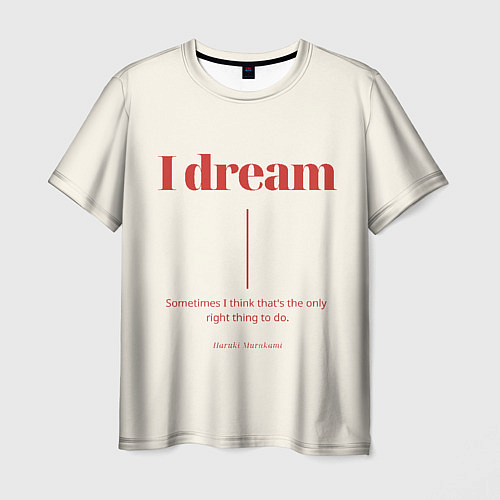 Мужская футболка Харуки Мураками цитата / 3D-принт – фото 1