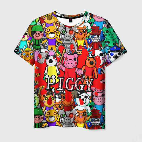 Мужская футболка ROBLOX PIGGY / 3D-принт – фото 1