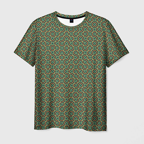Мужская футболка Зеленые круги / 3D-принт – фото 1
