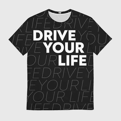 Мужская футболка Drive Your Live: white / 3D-принт – фото 1