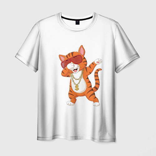 Мужская футболка Dab кот / 3D-принт – фото 1