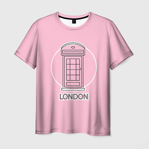 Мужская футболка Телефонная будка, London / 3D-принт – фото 1