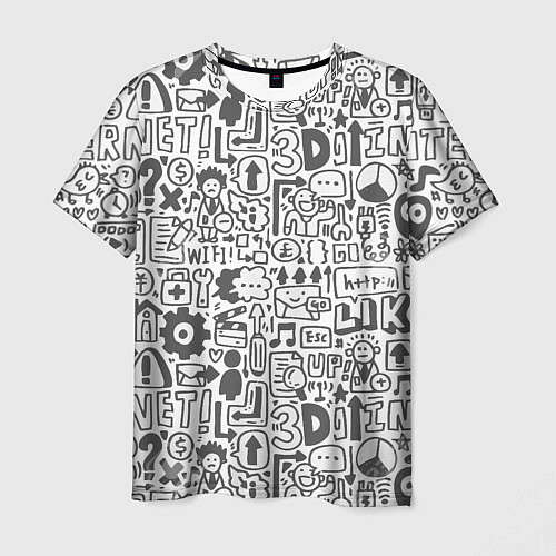 Мужская футболка Network Pattern / 3D-принт – фото 1