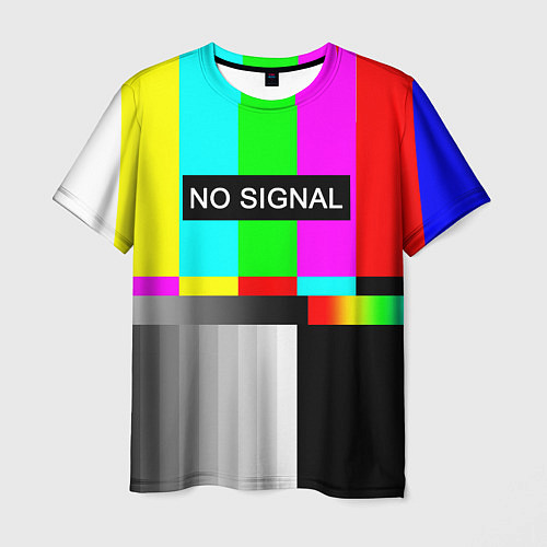 Мужская футболка NO SIGNAL / 3D-принт – фото 1