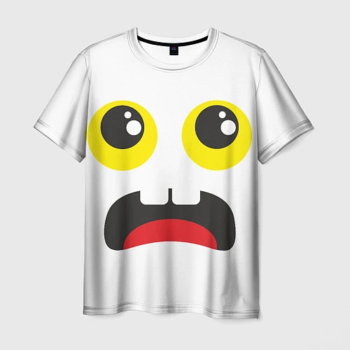 Мужская футболка Испуганное лицо / 3D-принт – фото 1