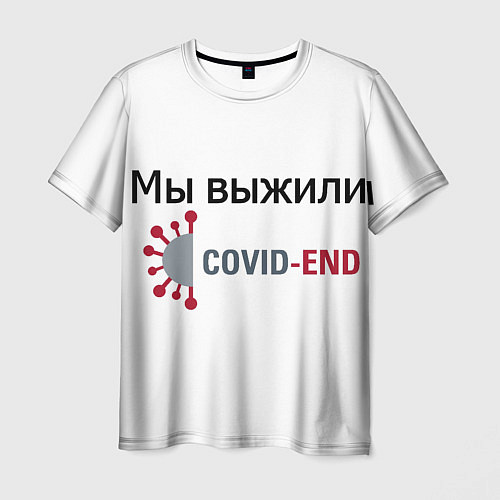 Мужская футболка Covid-End / 3D-принт – фото 1