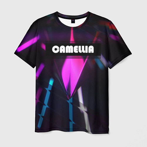 Мужская футболка CAMELLIA / 3D-принт – фото 1