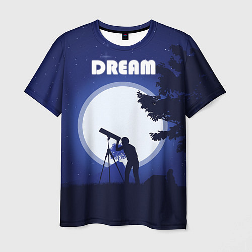 Мужская футболка DREAM / 3D-принт – фото 1