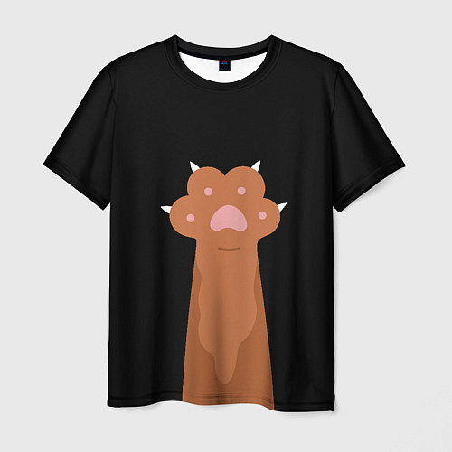 Мужская футболка Лапа медведя / 3D-принт – фото 1