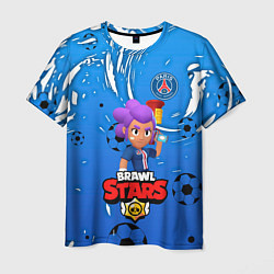 Футболка мужская BRAWL STARS SHELLY PSG, цвет: 3D-принт