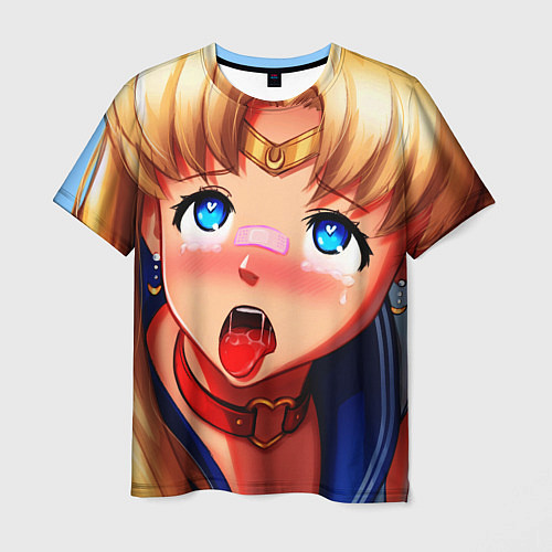 Мужская футболка SAILOR MOON AHEGAO / 3D-принт – фото 1