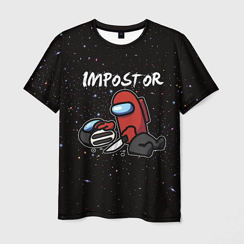 Мужская футболка AMONG US - IMPOSTOR / 3D-принт – фото 1