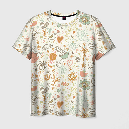 Мужская футболка Весна / 3D-принт – фото 1