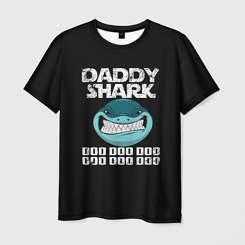 Мужская футболка Daddy shark / 3D-принт – фото 1