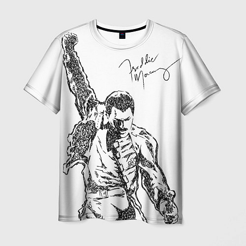 Мужская футболка Freddie Mercury / 3D-принт – фото 1