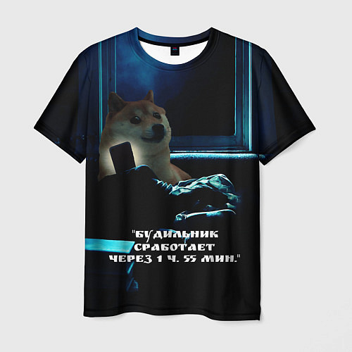 Мужская футболка Пёсель засиделся в интернете / 3D-принт – фото 1