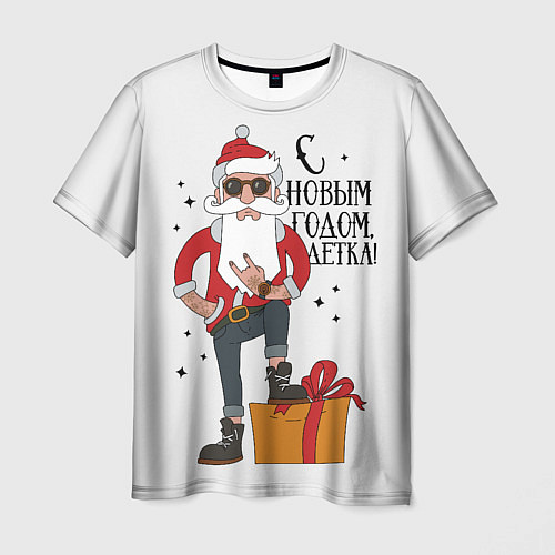 Мужская футболка С Новым годом, детка! / 3D-принт – фото 1