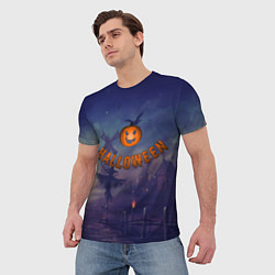 Футболка мужская Halloween Pumpkin, цвет: 3D-принт — фото 2