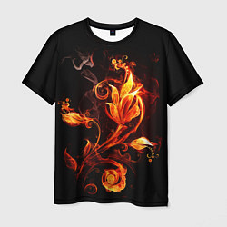 Футболка мужская Огненный цветок, цвет: 3D-принт