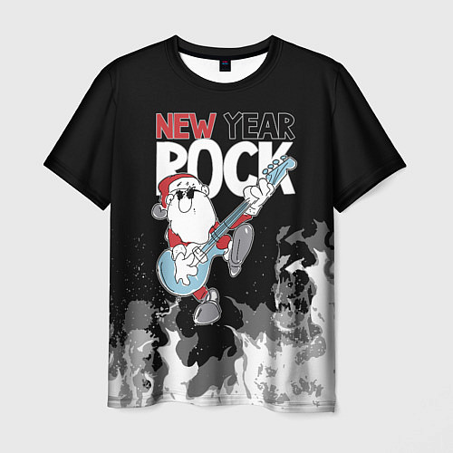 Мужская футболка New year rock / 3D-принт – фото 1