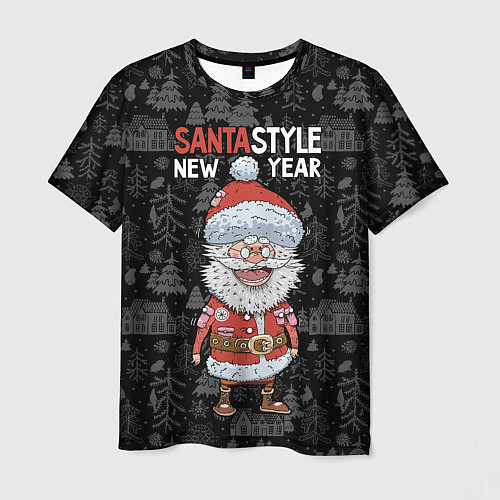 Мужская футболка Santa style / 3D-принт – фото 1