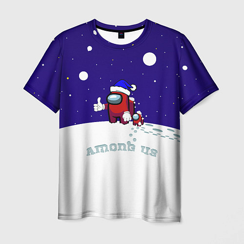 Мужская футболка Зимний AMONG US / 3D-принт – фото 1