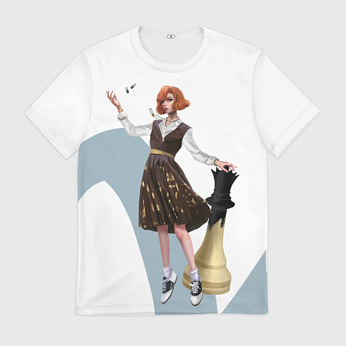 Мужская футболка Ход Королевы / 3D-принт – фото 1