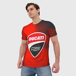 Футболка мужская Ducati Corse logo, цвет: 3D-принт — фото 2